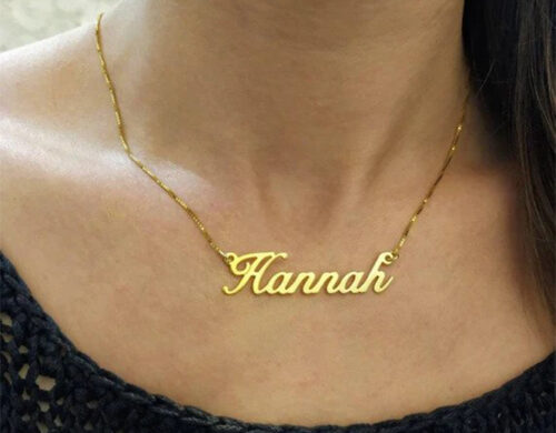 Curlicue Gold Plated Name Necklace photo review