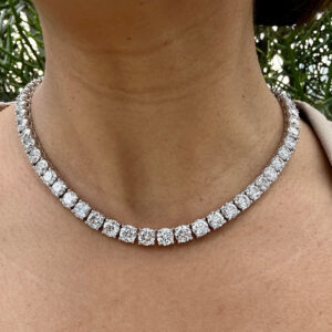 40 Carat Diamond Tennis Necklace, 40 Carat Diamond Necklace, Women's 40 Carat Diamond Necklace