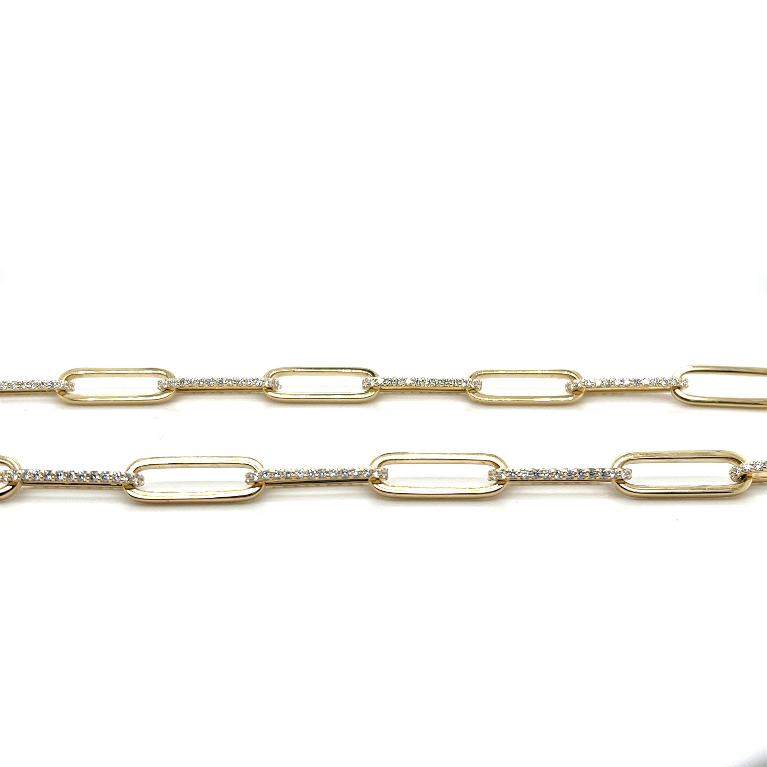 Lab Grown Paper Clip Necklace, 4.23ctw 14K Gold, CVD Diamonds, trending necklace, unique jewelry - Image 3