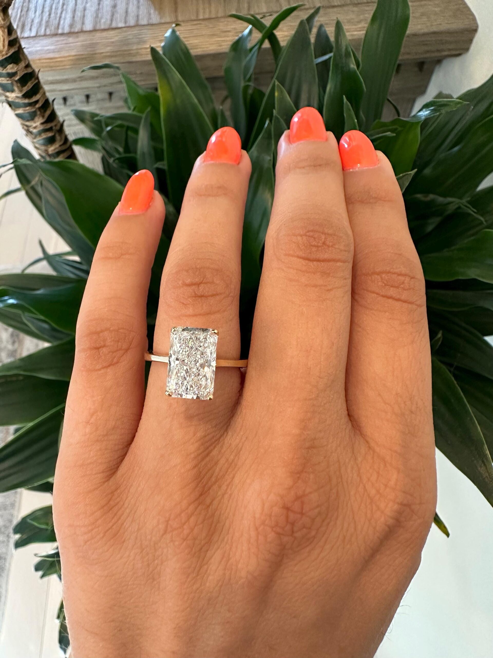 Lab Grown Diamond Ring , 4 CT Radiant Cut Lab Diamond Engagement Ring , Radiant Cut , Lab Created Diamond Ring IGI Certified , Lab Diamond - Image 7