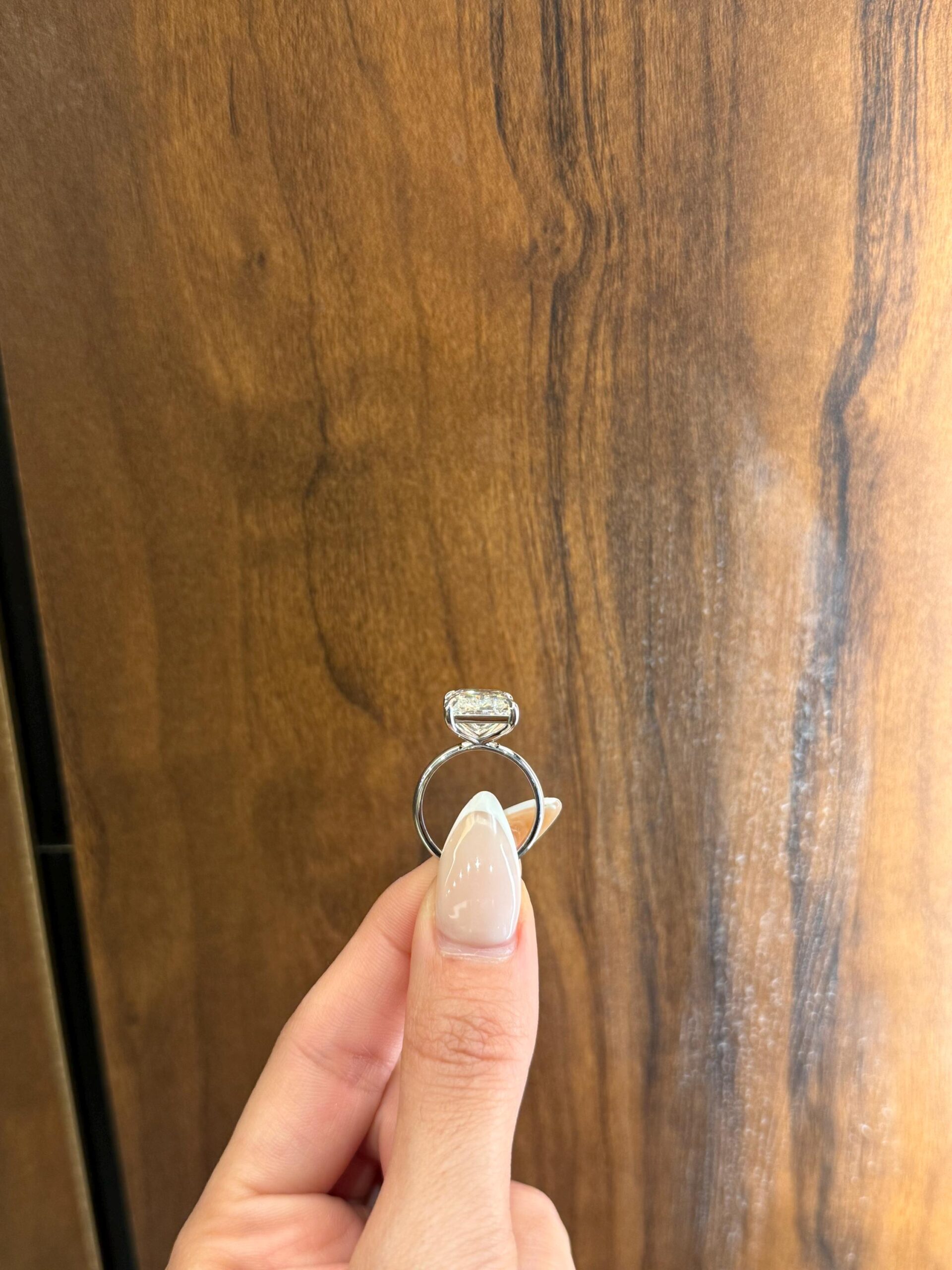 8 Carat Radiant Cut Lab Grown Diamond Solitaire Engagement Ring | E-VVS2 IGI Certified | 14k White Gold Solitaire Ring | Clean & Minimal - Image 3