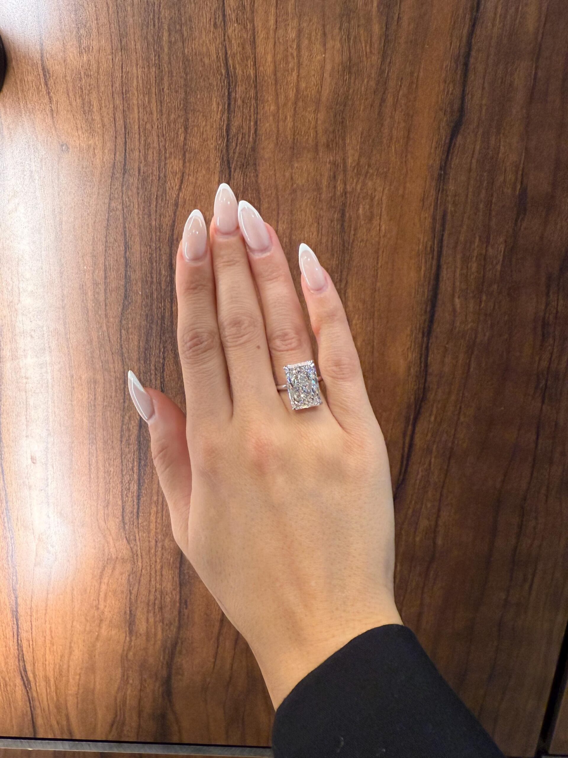 8 Carat Radiant Cut Lab Grown Diamond Solitaire Engagement Ring | E-VVS2 IGI Certified | 14k White Gold Solitaire Ring | Clean & Minimal