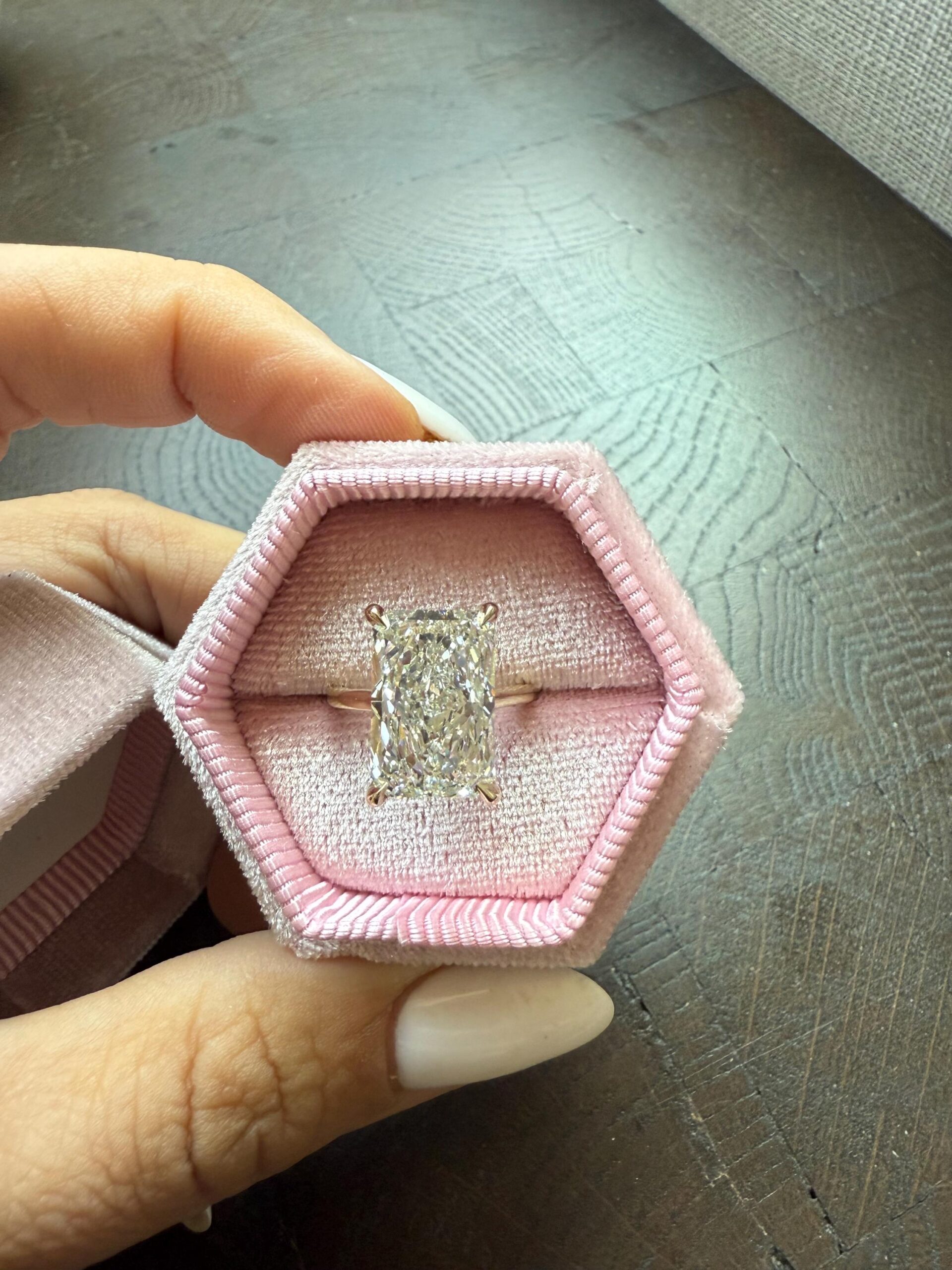 Lab Diamond Ring , 6 CT Radiant Cut Lab Diamond Engagement Ring , Radiant Cut Lab Created Diamond Ring IGI Certified , Custom Ring , Zhedora - Image 7