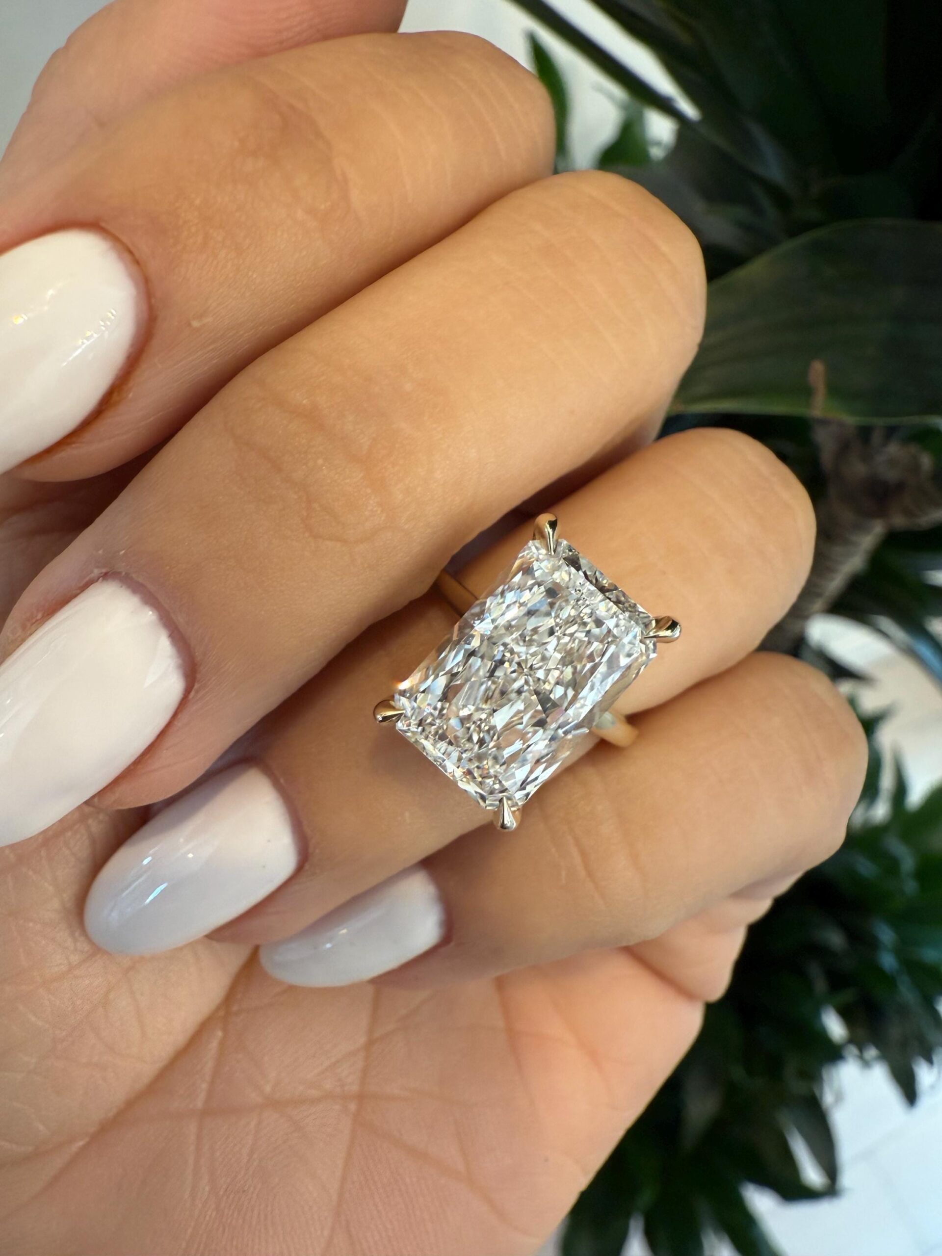 Lab Diamond Ring , 6 CT Radiant Cut Lab Diamond Engagement Ring , Radiant Cut Lab Created Diamond Ring IGI Certified , Custom Ring , Zhedora - Image 2