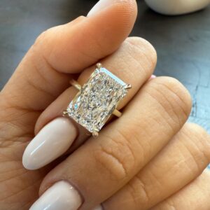 Lab Diamond Ring , 6 CT Radiant Cut Lab Diamond Engagement Ring , Radiant Cut Lab Created Diamond Ring IGI Certified , Custom Ring , Zhedora