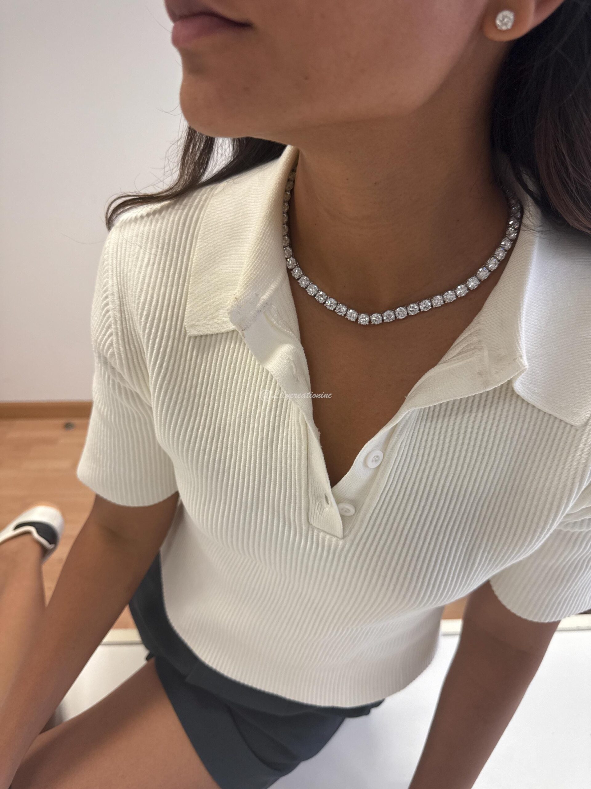 60 Carat Diamond Tennis Necklace, 60 Carat Diamond Necklace, Unique Diamond Tennis Necklace, Unique Necklace. 1 Carat Each Diamond Necklace - Image 4